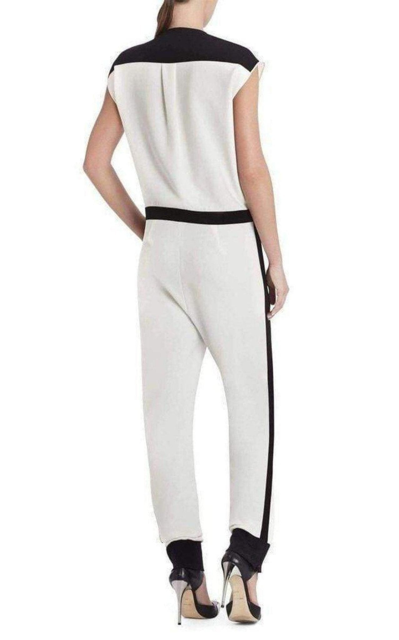 BCBGMAXAZRIA Patricia Color - blocked Jumpsuit - Runway Catalog