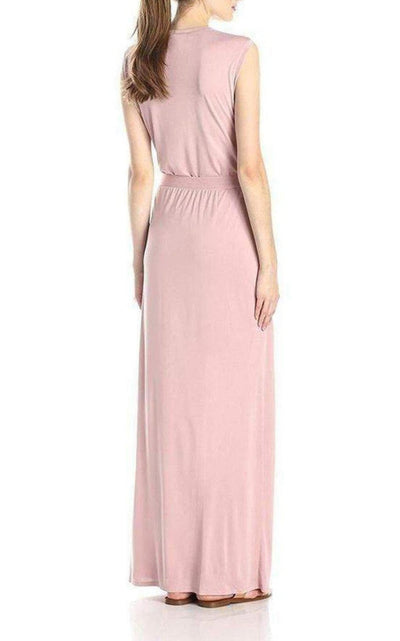 BCBGMAXAZRIA Pink Mylie Front Slit Long Dress - Runway Catalog