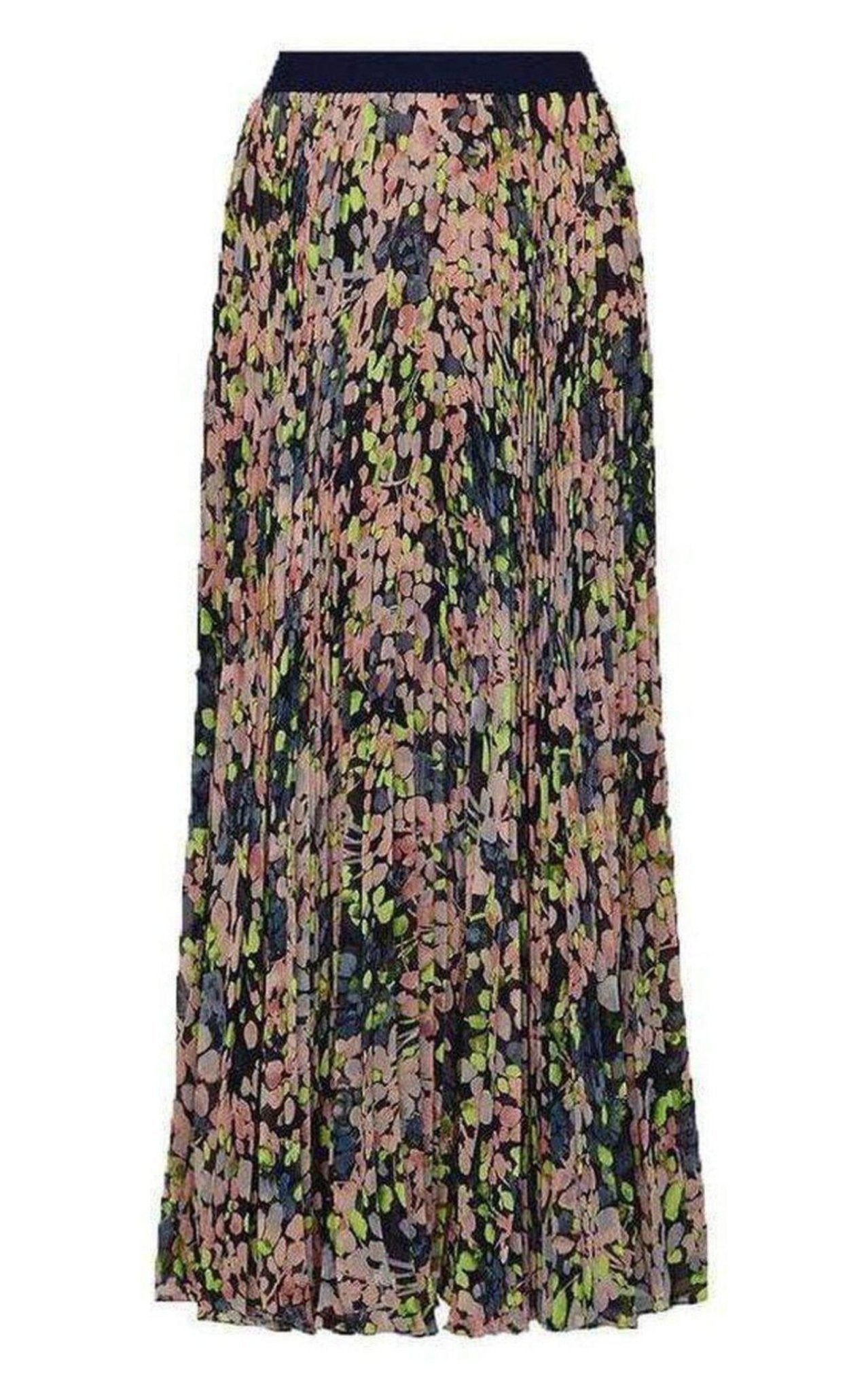 BCBGMAXAZRIA Pleated Floral Maxi Skirt - Runway Catalog