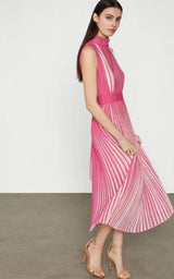 Pleated Midi Dress BCBGMAXAZRIA