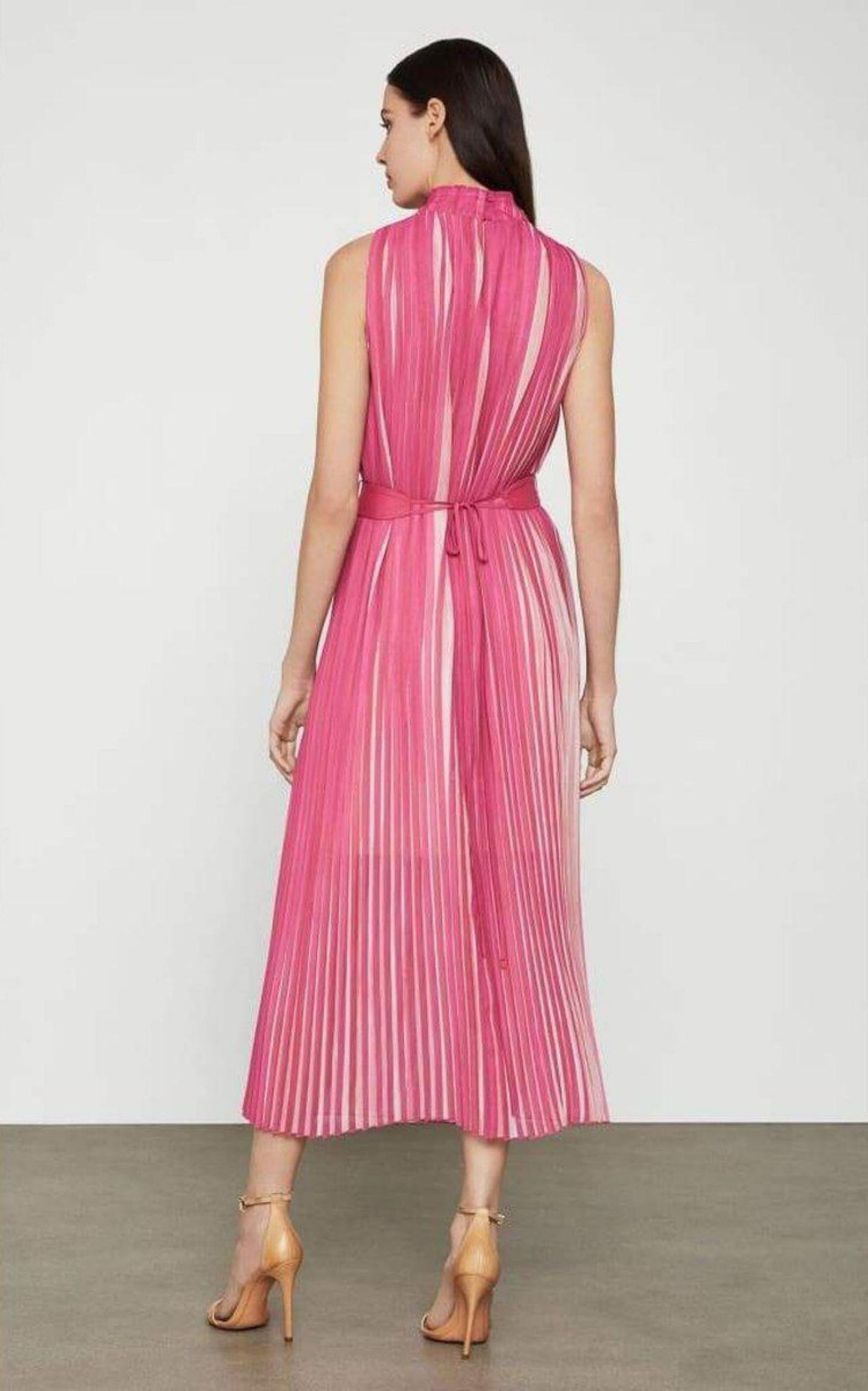 Pleated Midi Dress BCBGMAXAZRIA