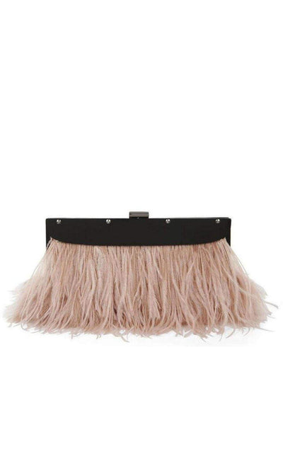 BCBGMAXAZRIA Portia Feather - Trim Lucite Clutch - Runway Catalog