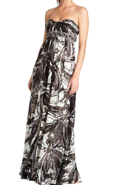 BCBGMAXAZRIA Rhinestone Embellished Full Length Gown - Runway Catalog