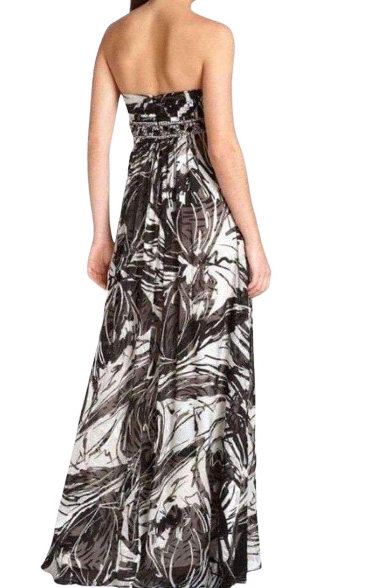 BCBGMAXAZRIA Rhinestone Embellished Full Length Gown - Runway Catalog