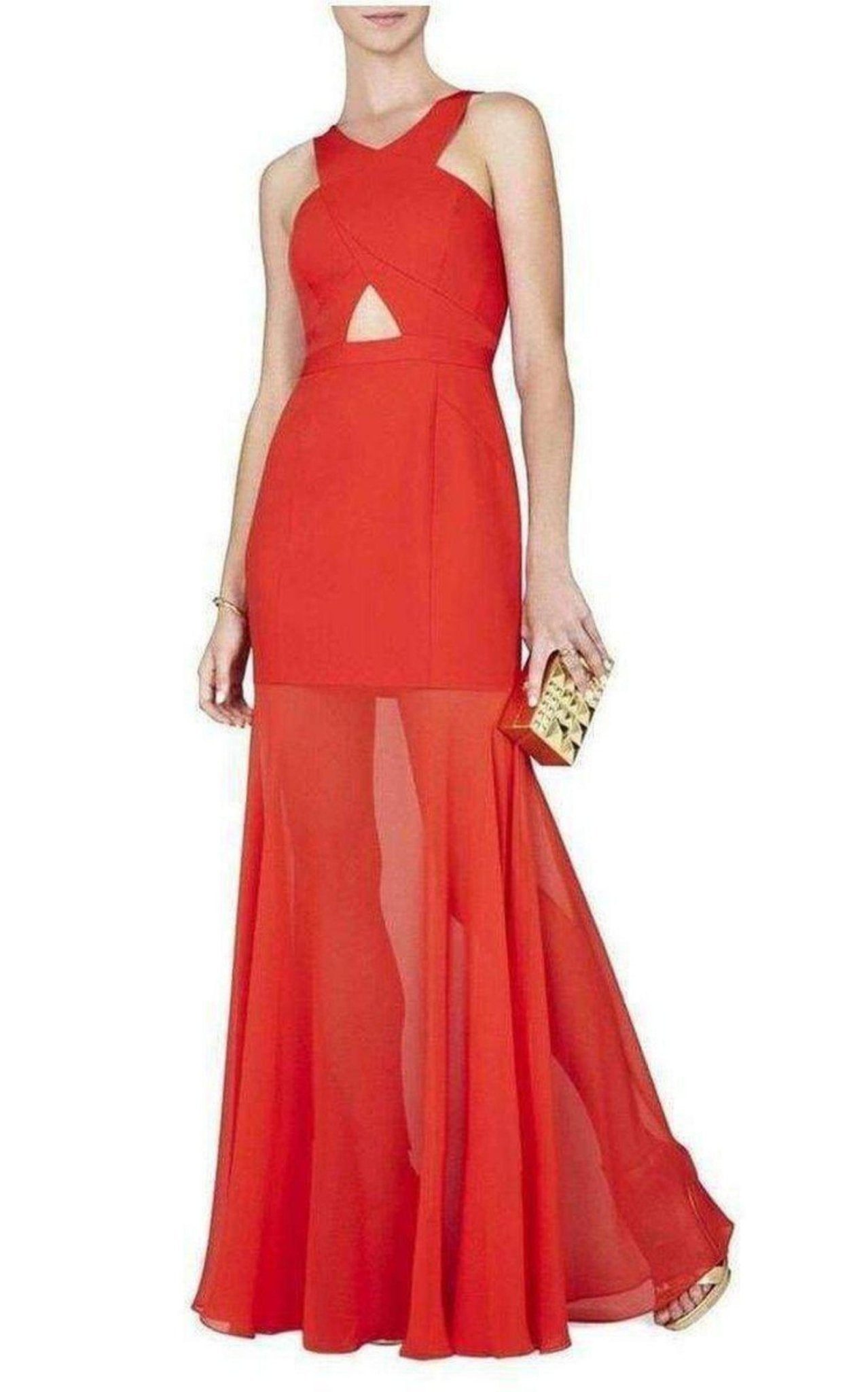 BCBGMAXAZRIA Ria Criss - Cross Front Gown - Runway Catalog