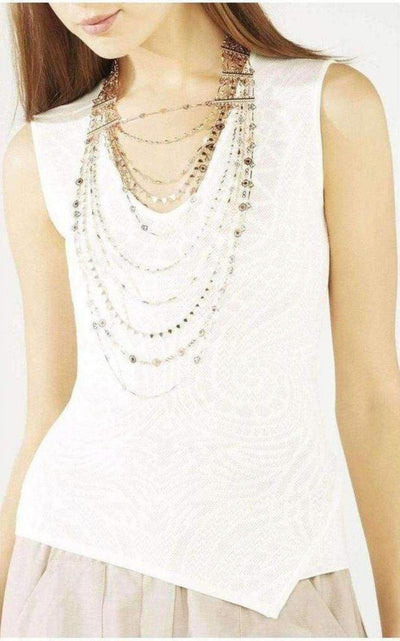 BCBGMAXAZRIA Rose Gold Layered Novelty Chain Necklace - Runway Catalog