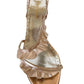 Rose Gold Leather Strappy Sandals BCBGMAXAZRIA