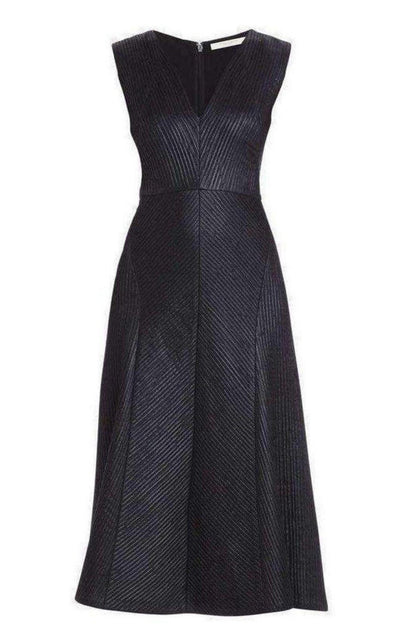 BCBGMAXAZRIA Runway Jacelyn Black V - Neck Dress - Runway Catalog