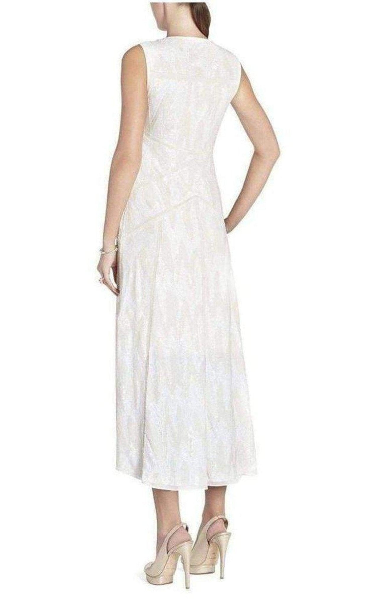 BCBGMAXAZRIA Salma All Over Sequin Deep V - neck Dress WJB6W112 - 1O6 - Runway Catalog