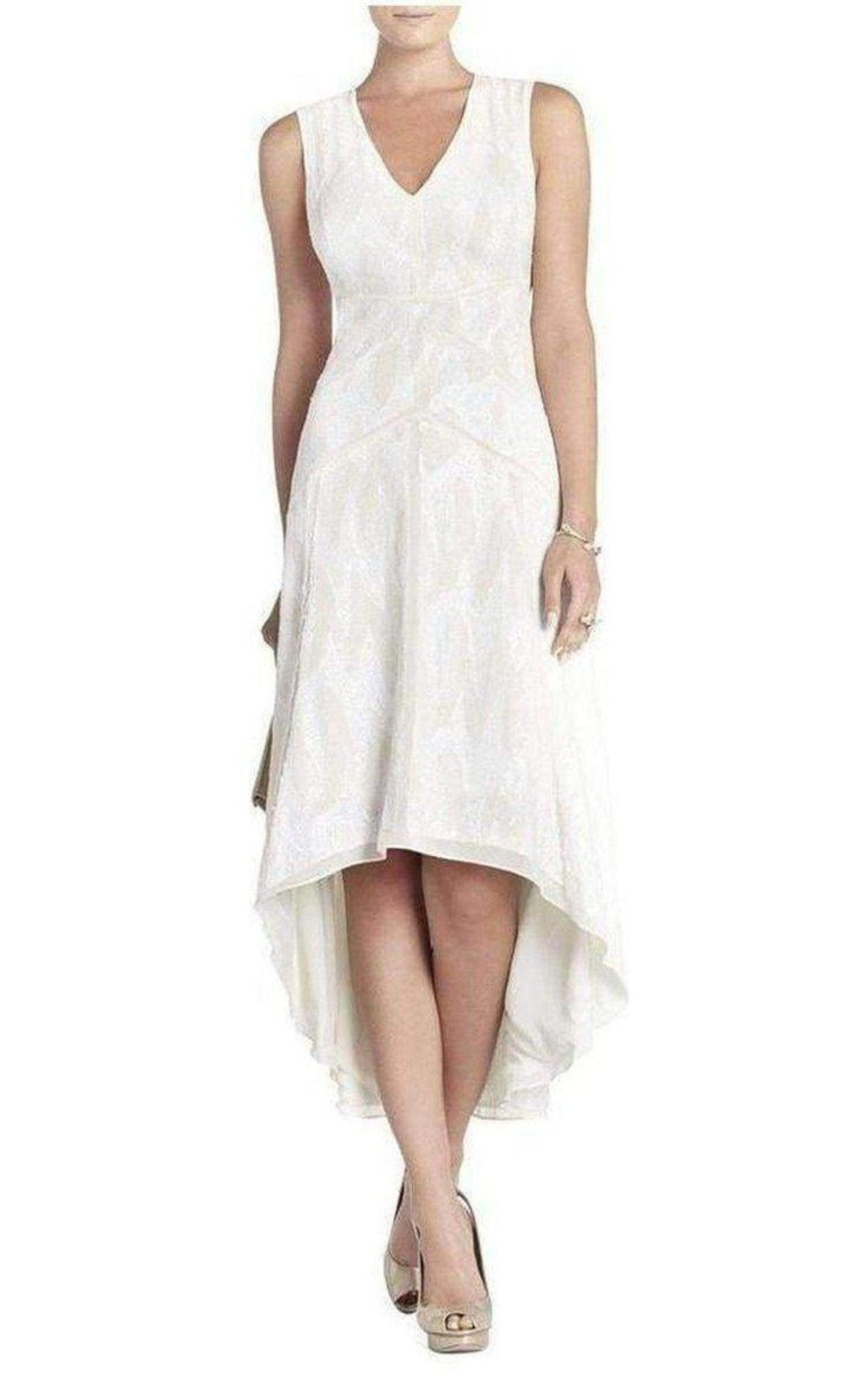 BCBGMAXAZRIA Salma All Over Sequin Deep V - neck Dress WJB6W112 - 1O6 - Runway Catalog