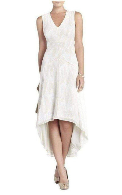 BCBGMAXAZRIA Salma All Over Sequin Deep V - neck Dress WJB6W112 - 1O6 - Runway Catalog