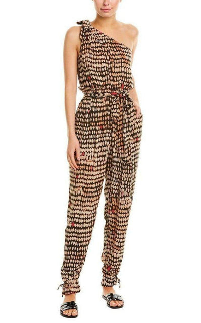 BCBGMAXAZRIA Sandy Dots One - Shoulder Jumpsuit - Runway Catalog