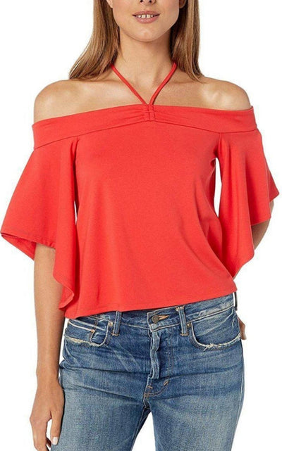 BCBGMAXAZRIA Scarlet Crop Off Shoulder Top - Runway Catalog