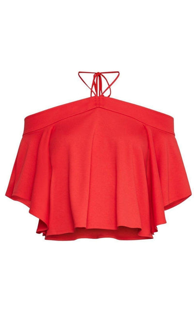 BCBGMAXAZRIA Scarlet Crop Off Shoulder Top - Runway Catalog