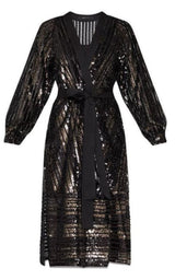 Sequin Wrap Dress BCBGMAXAZRIA