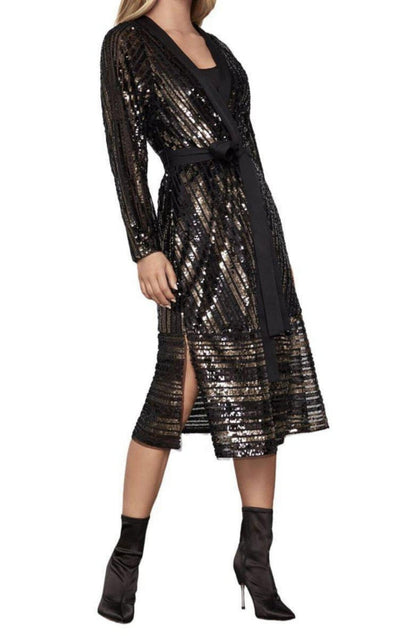 BCBGMAXAZRIA Sequin Wrap Dress - Runway Catalog