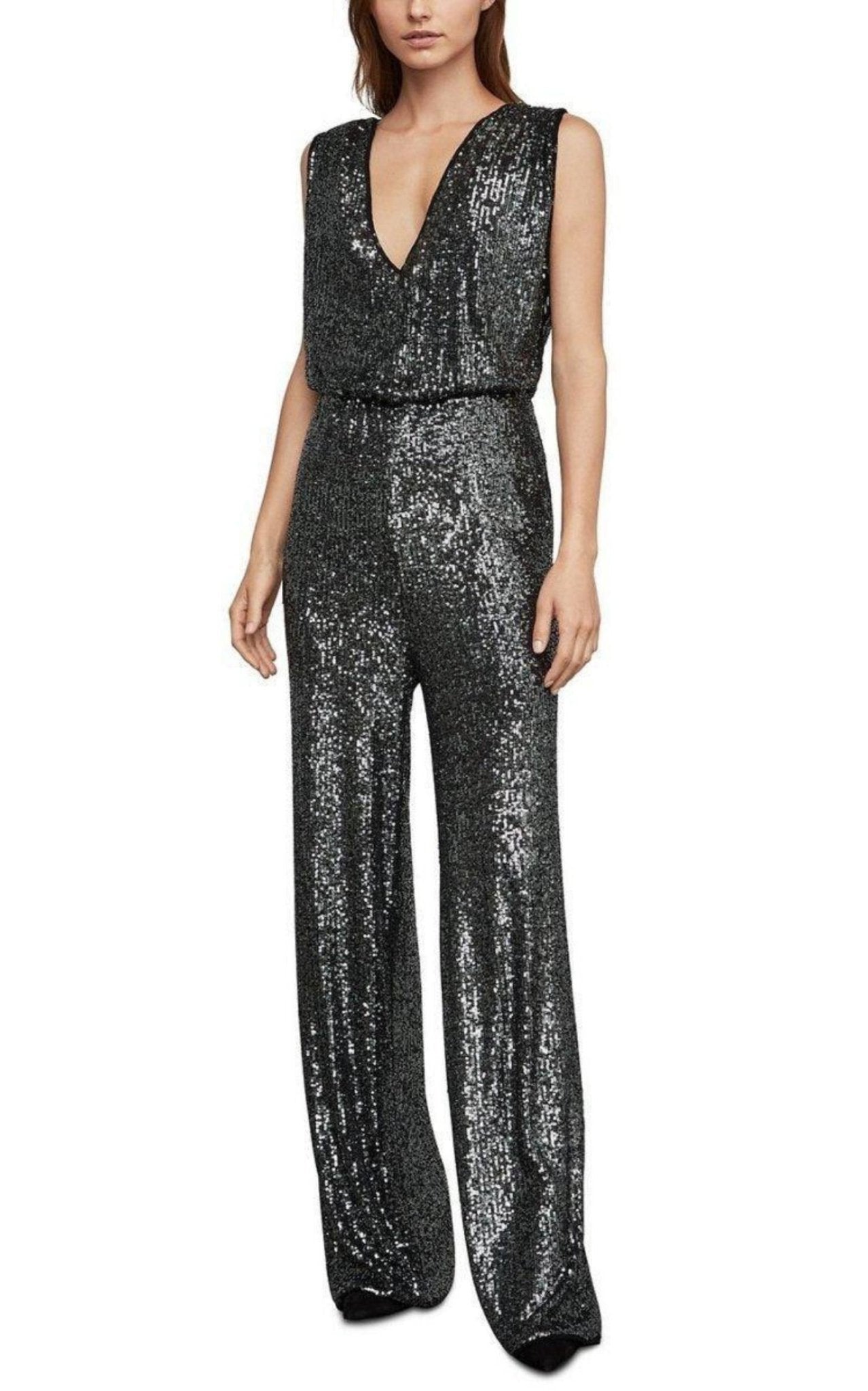 BCBGMAXAZRIA Sequinned Wide - Leg Jumpsuit - Runway Catalog
