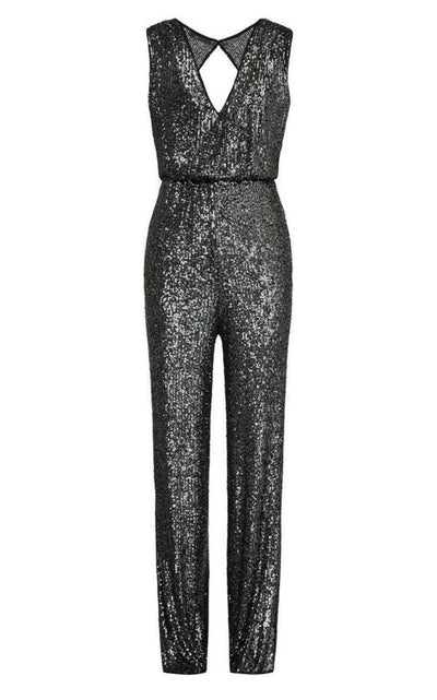 BCBGMAXAZRIA Sequinned Wide - Leg Jumpsuit - Runway Catalog