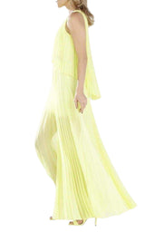 Shaina Citron Sleeveless Pleated Gown BCBGMAXAZRIA