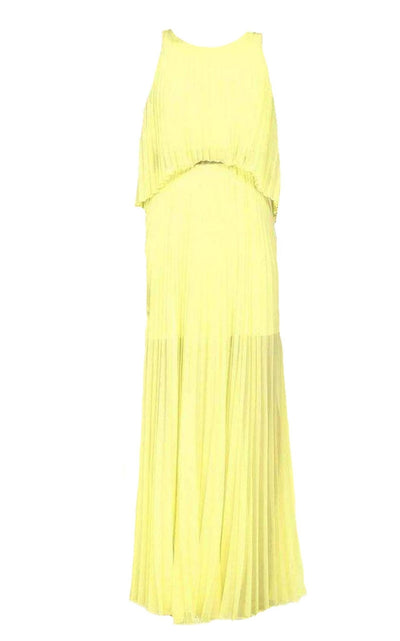 BCBGMAXAZRIA Shaina Citron Sleeveless Pleated Gown - Runway Catalog