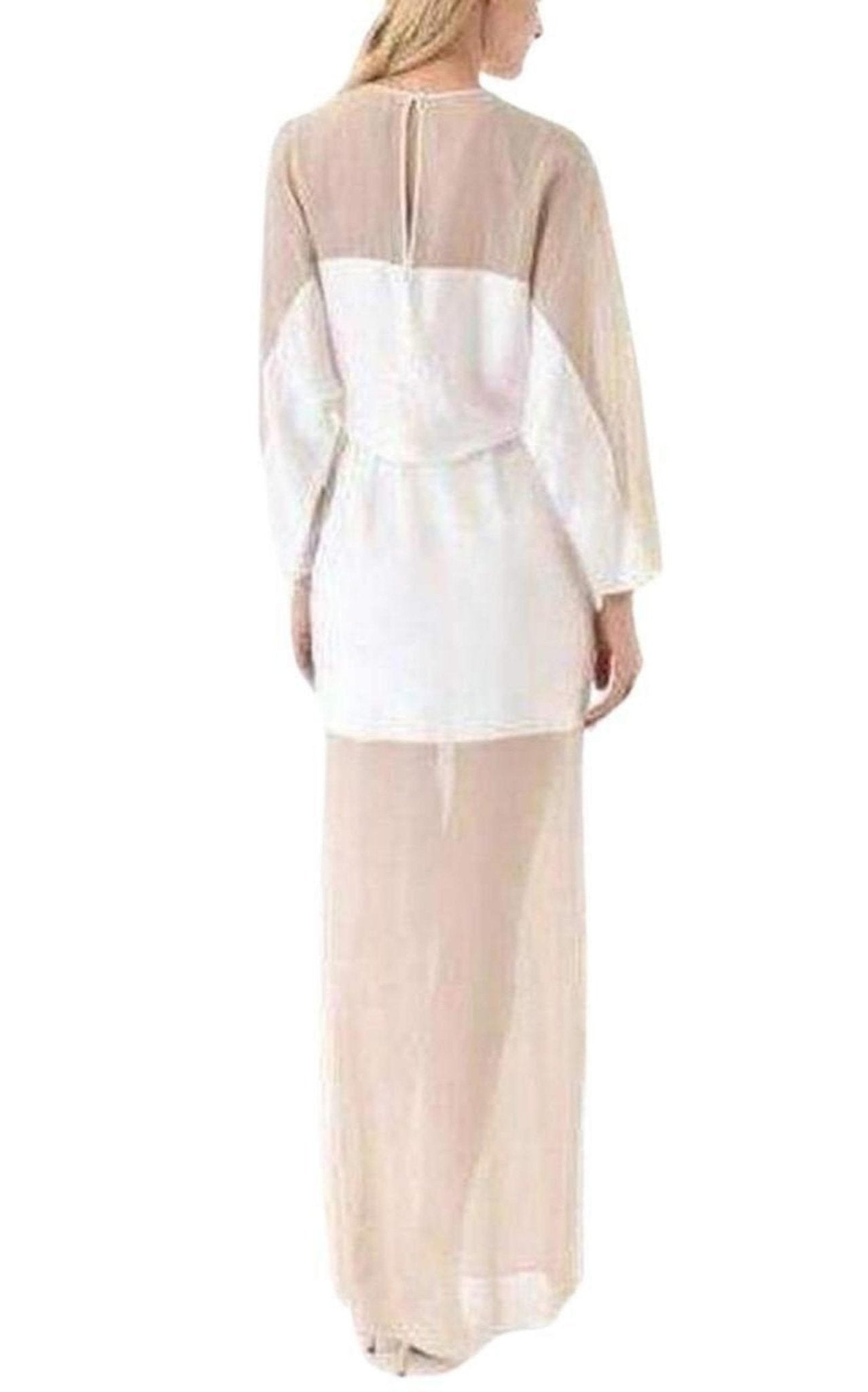 BCBGMAXAZRIA Sheer Chiffon Panels Silk Dress - Runway Catalog