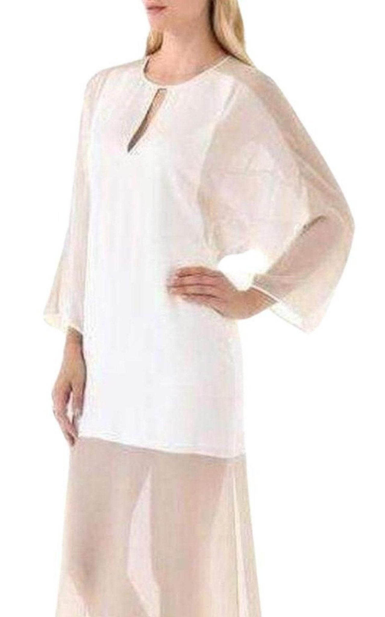 BCBGMAXAZRIA Sheer Chiffon Panels Silk Dress - Runway Catalog