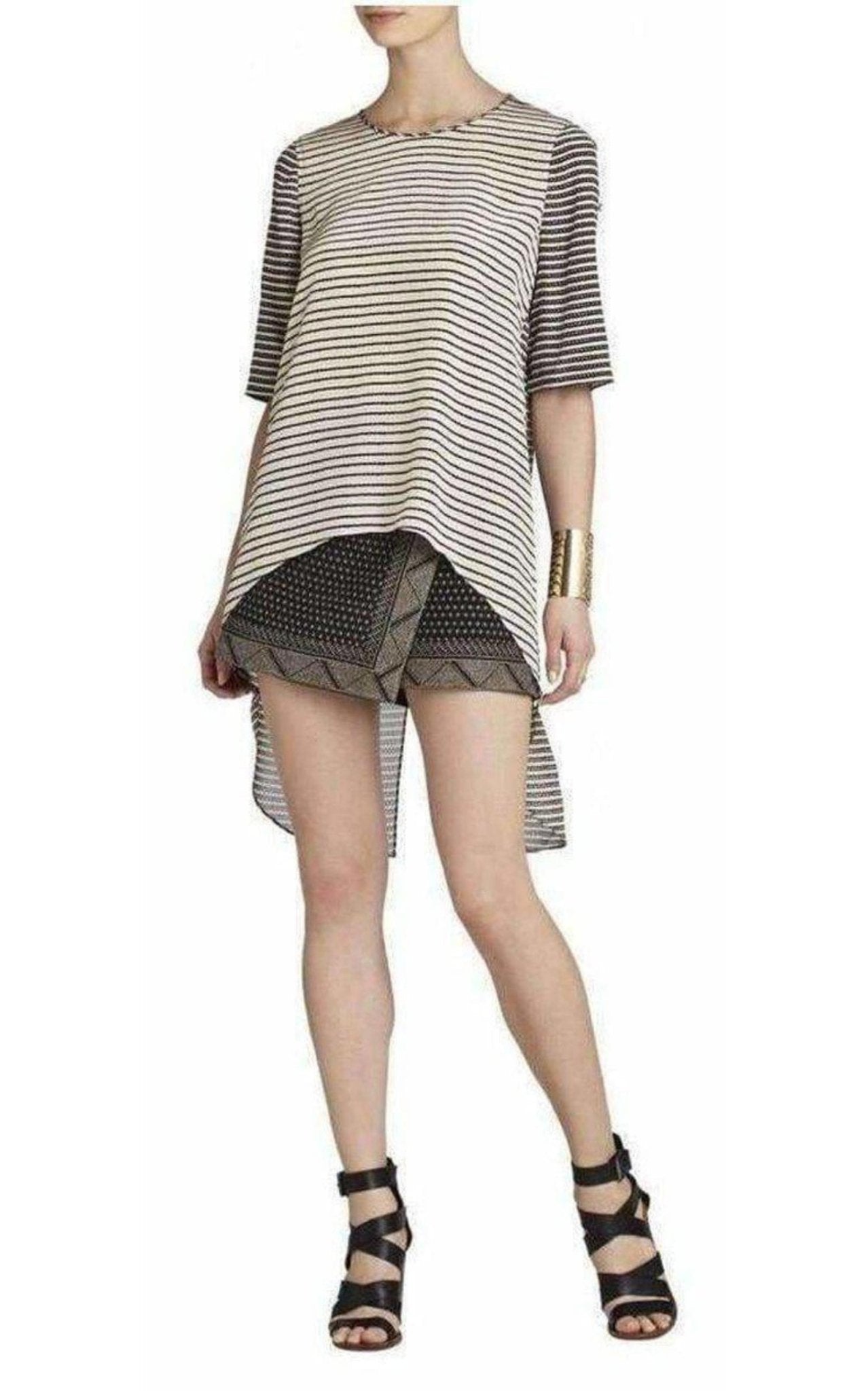 BCBGMAXAZRIA Silk Caterina Split Back Top - Runway Catalog