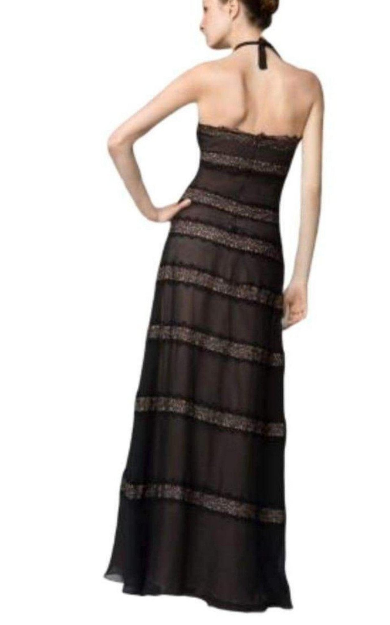 BCBGMAXAZRIA Silk Lace Black Dress - Runway Catalog