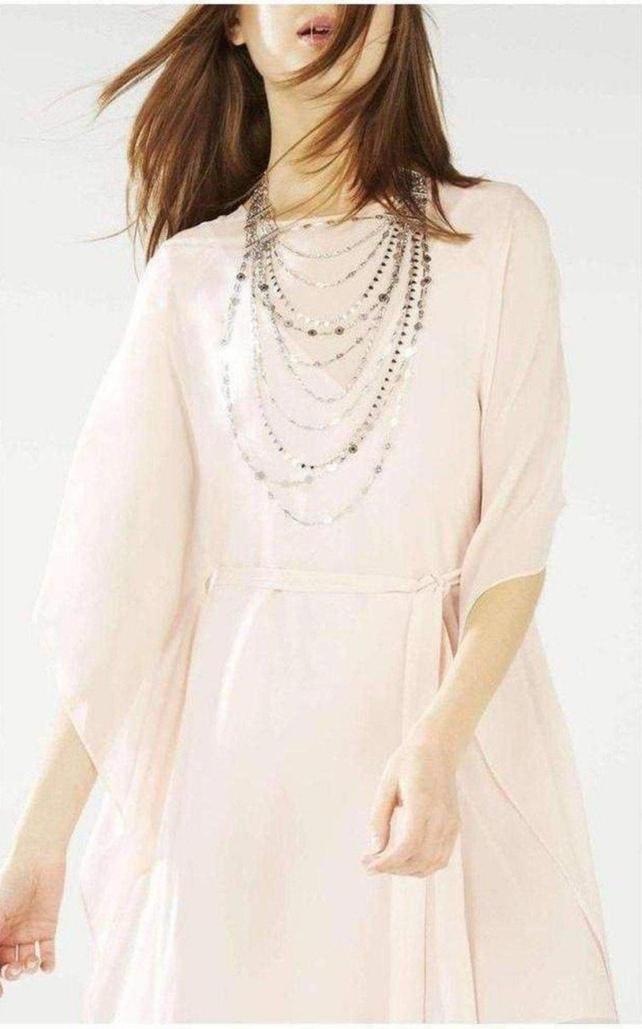 BCBGMAXAZRIA Silver Layered Novelty Chain Necklace - Runway Catalog
