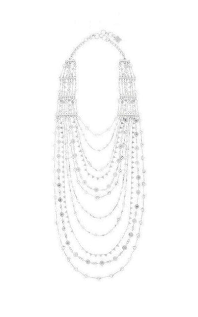 BCBGMAXAZRIA Silver Layered Novelty Chain Necklace - Runway Catalog