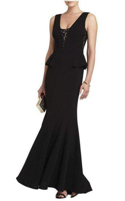BCBGMAXAZRIA Silvia Sleeveless Peplum Long Dress - Runway Catalog