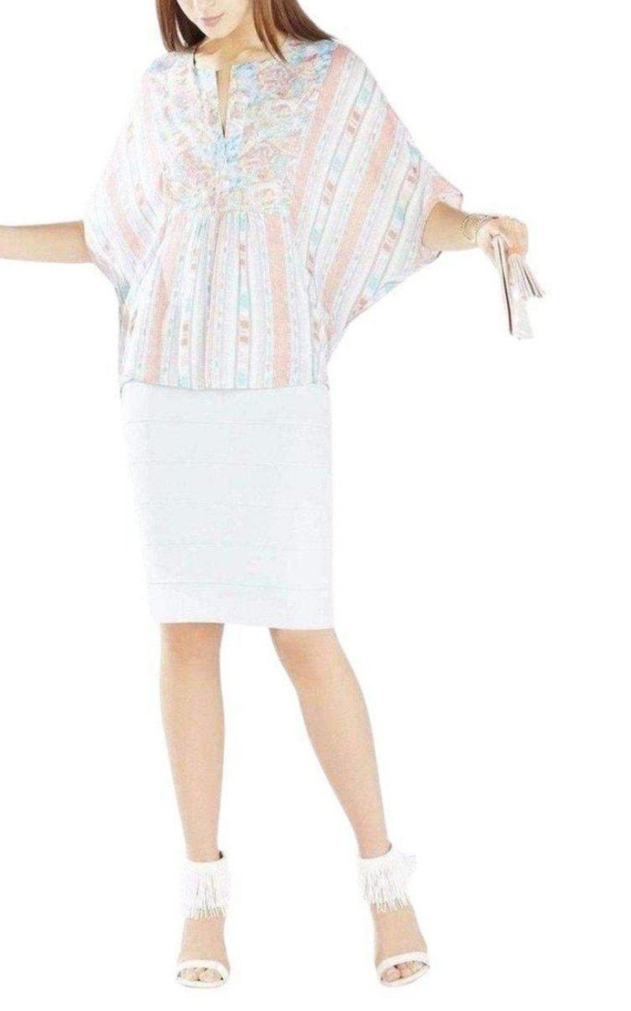 BCBGMAXAZRIA Skarlett Relaxed Handkerchief Top - Runway Catalog