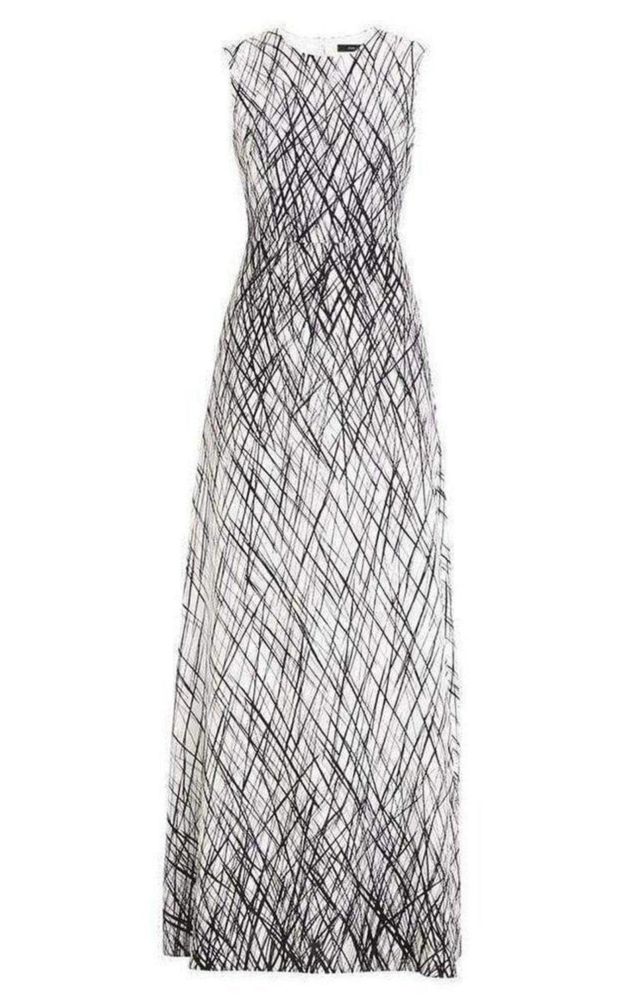 BCBGMAXAZRIA Sleeveless Printed Gown Dress - Runway Catalog