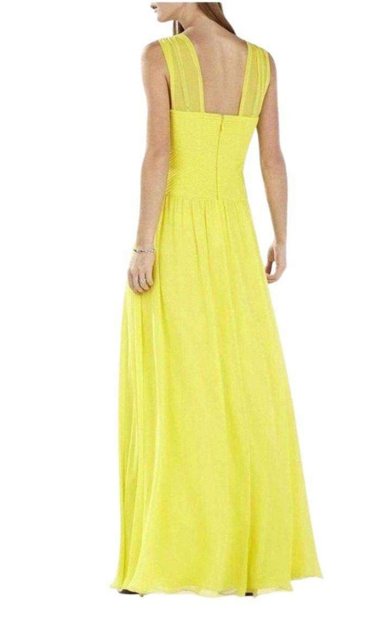 BCBGMAXAZRIA Sleeveless Yellow Gown - Runway Catalog