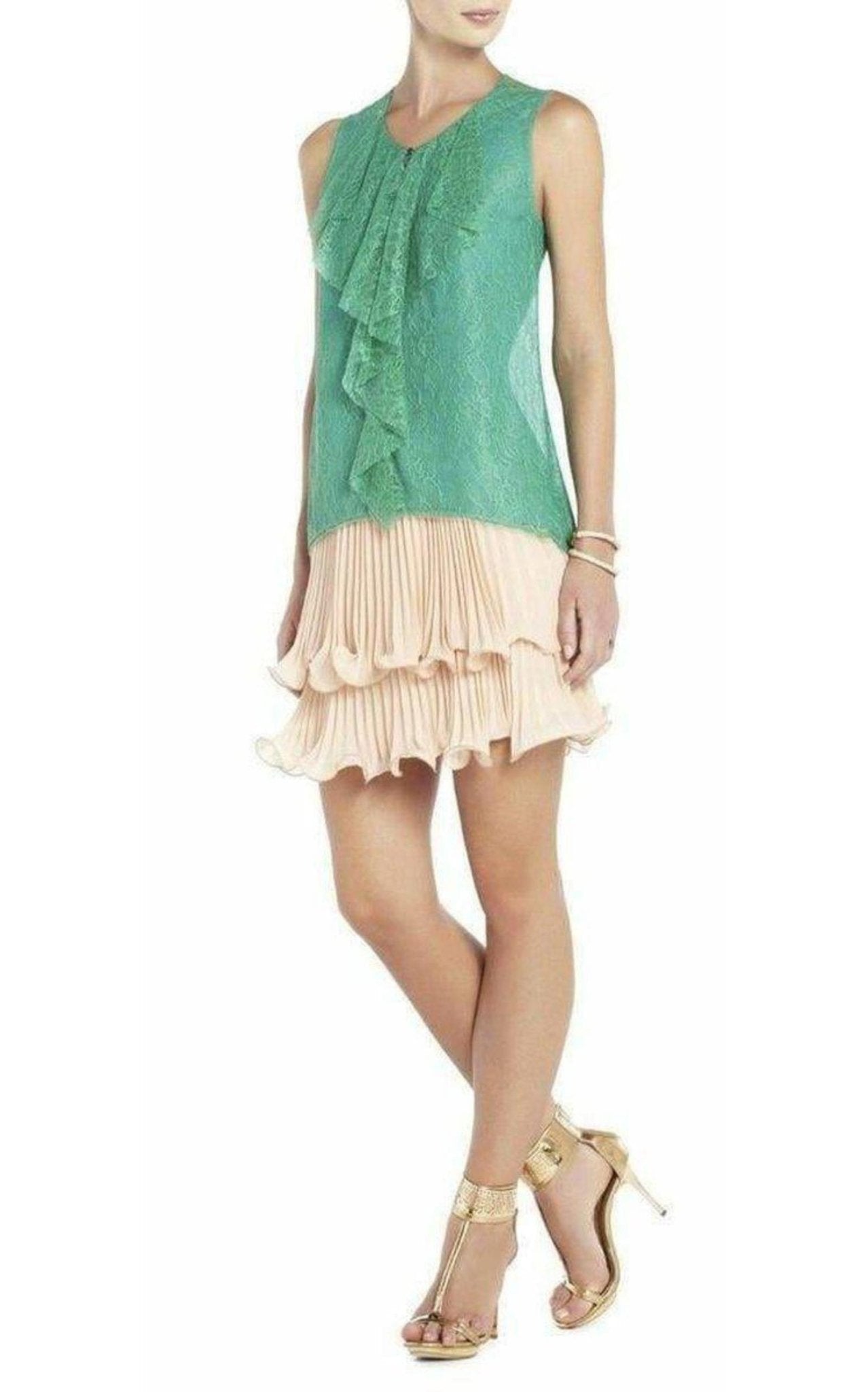 BCBGMAXAZRIA Steacy Sheer Lace Top - Runway Catalog