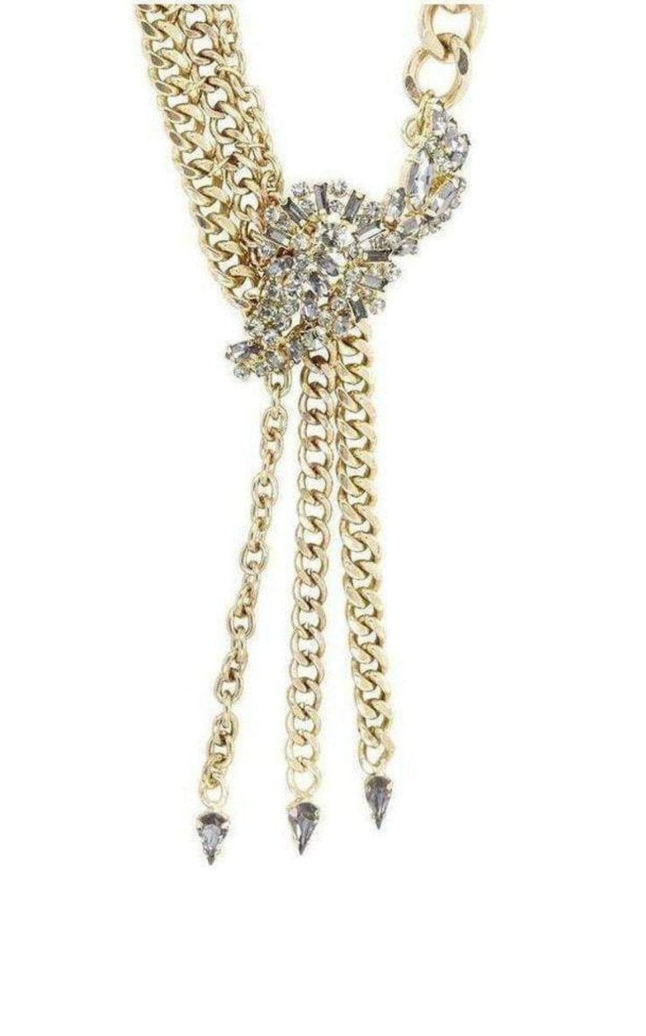 BCBGMAXAZRIA Stone Appliqué Chain Necklace - Runway Catalog