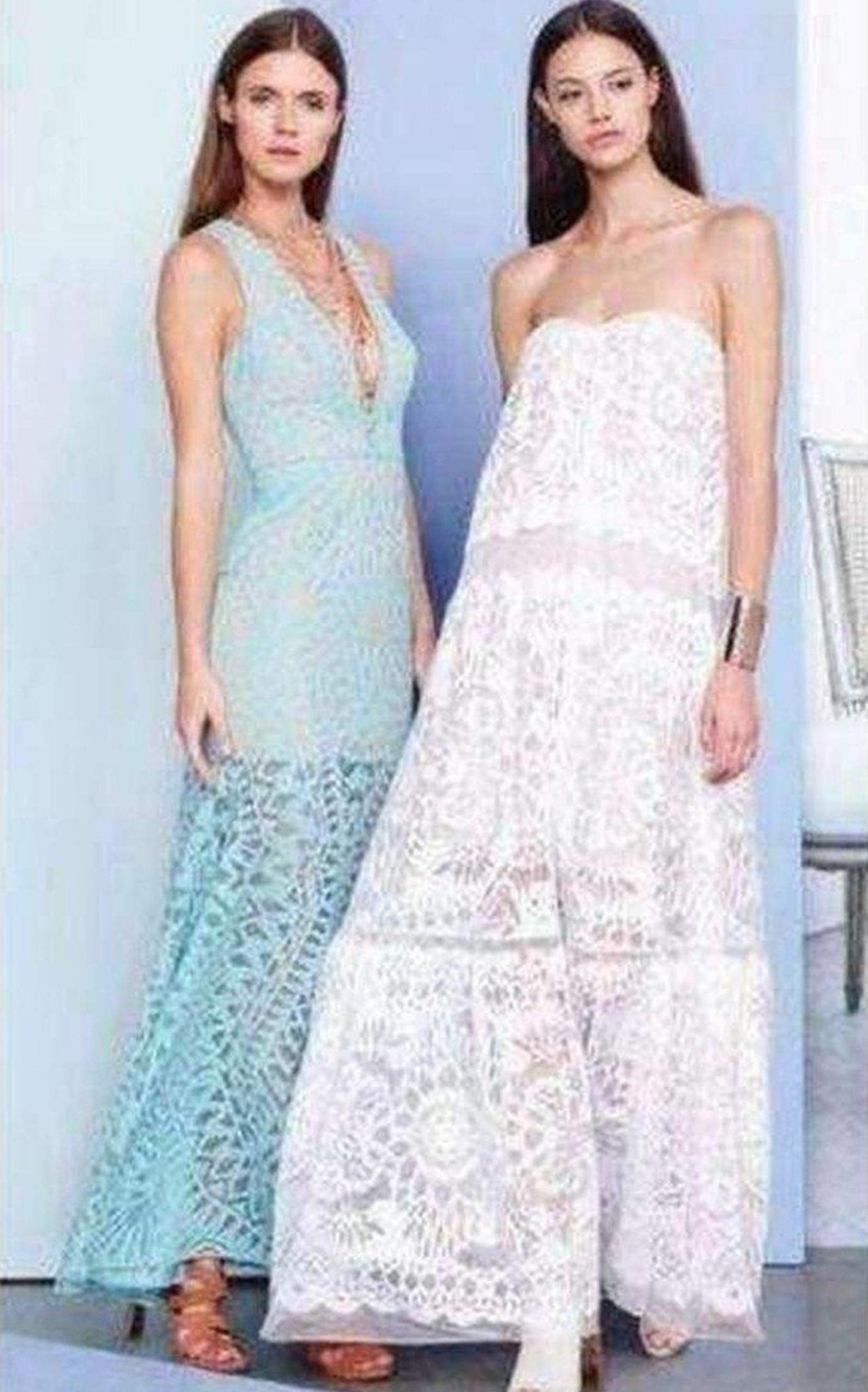 BCBGMAXAZRIA Strapless Bottom Ruffle Cotton Gown - Runway Catalog