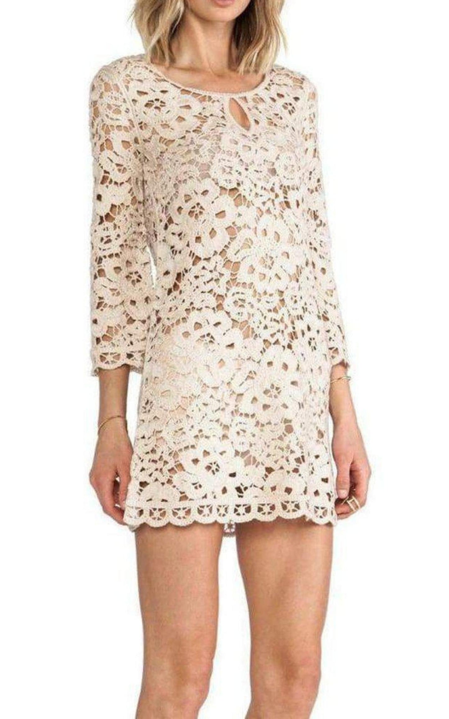 Tianya Crochet Tunic Dress BCBGMAXAZRIA