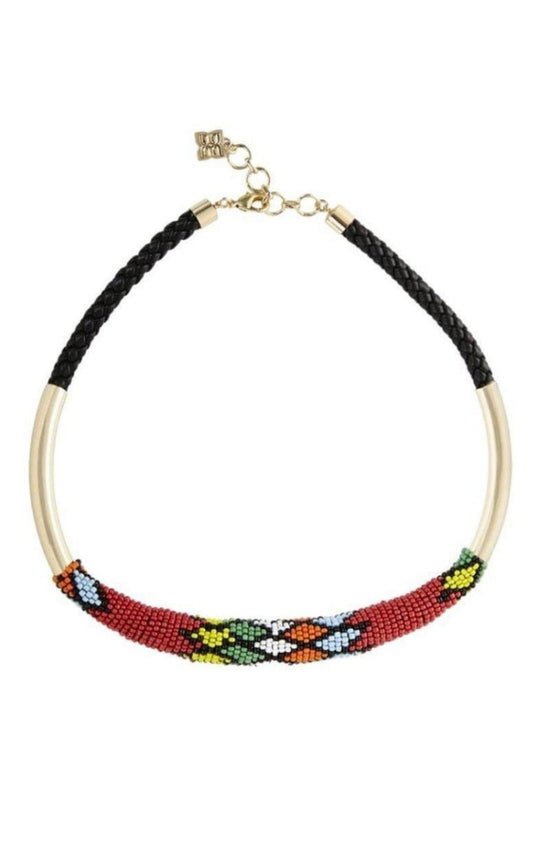 Tribal Seed Bead Necklace JHLJE812-6D1 BCBGMAXAZRIA