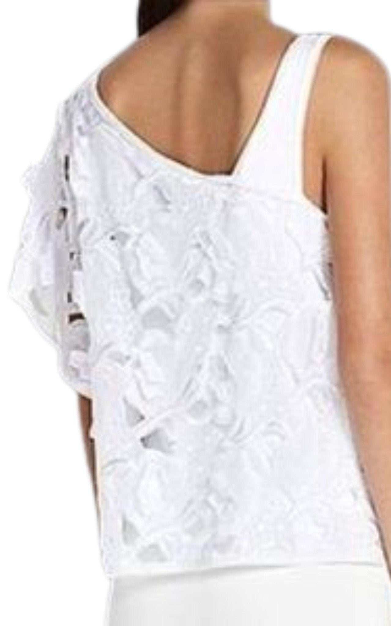 BCBGMAXAZRIA Ulla Asymmetrical Embroidered Top - Runway Catalog