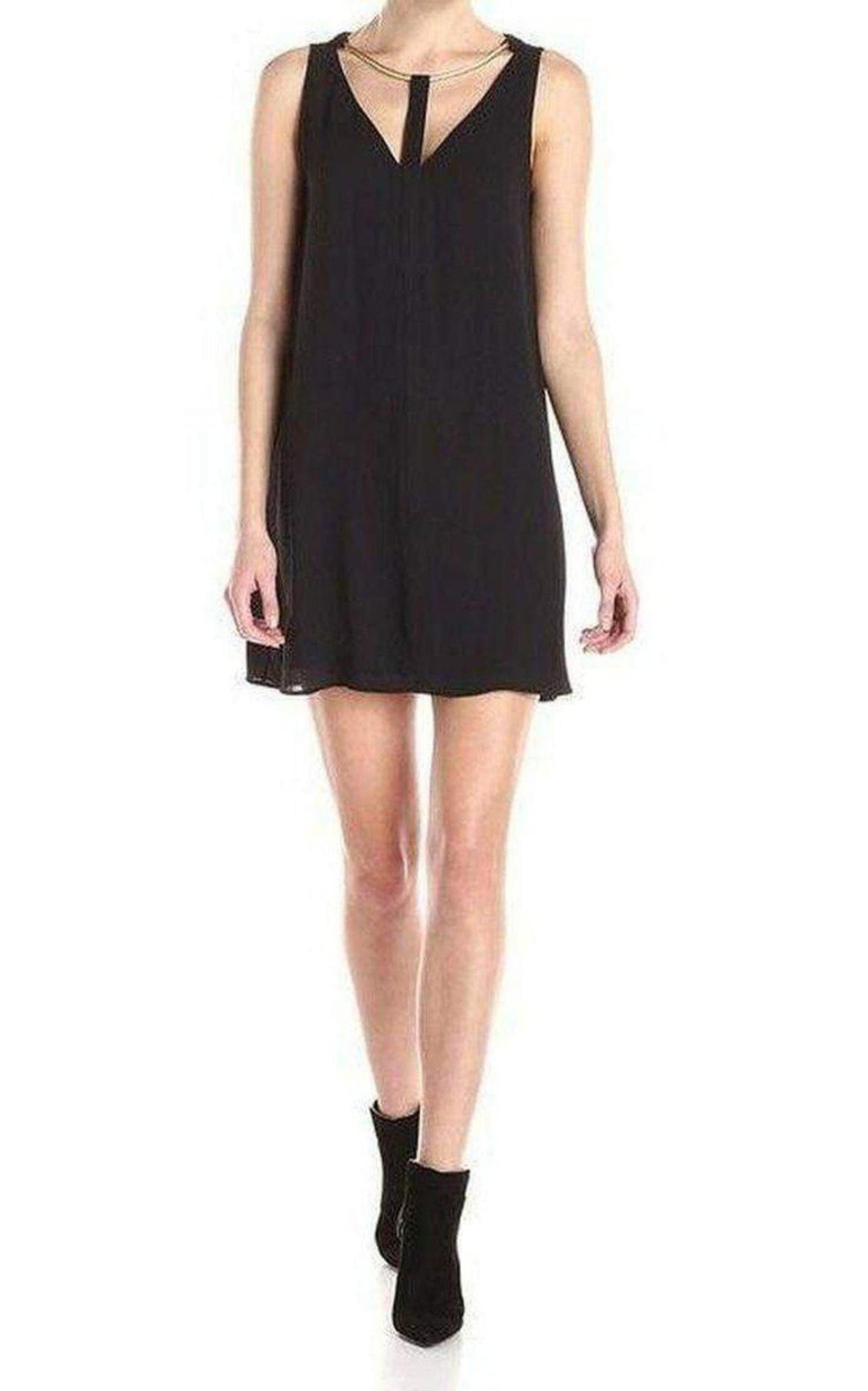 Viviene V-Neck with Rope Trim Dress BCBGMAXAZRIA