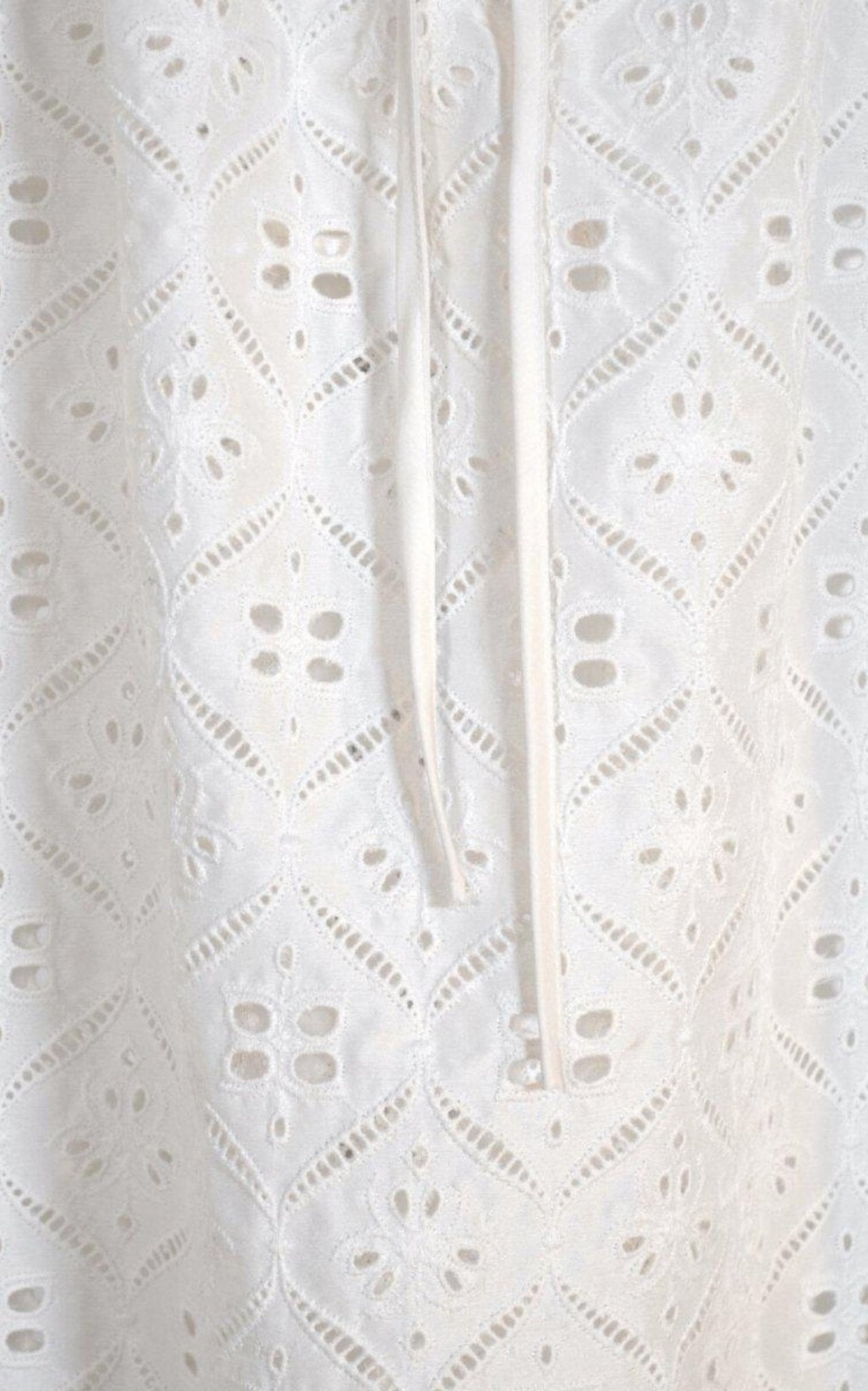 BCBGMAXAZRIA White Cotton Eyelet Top - Runway Catalog