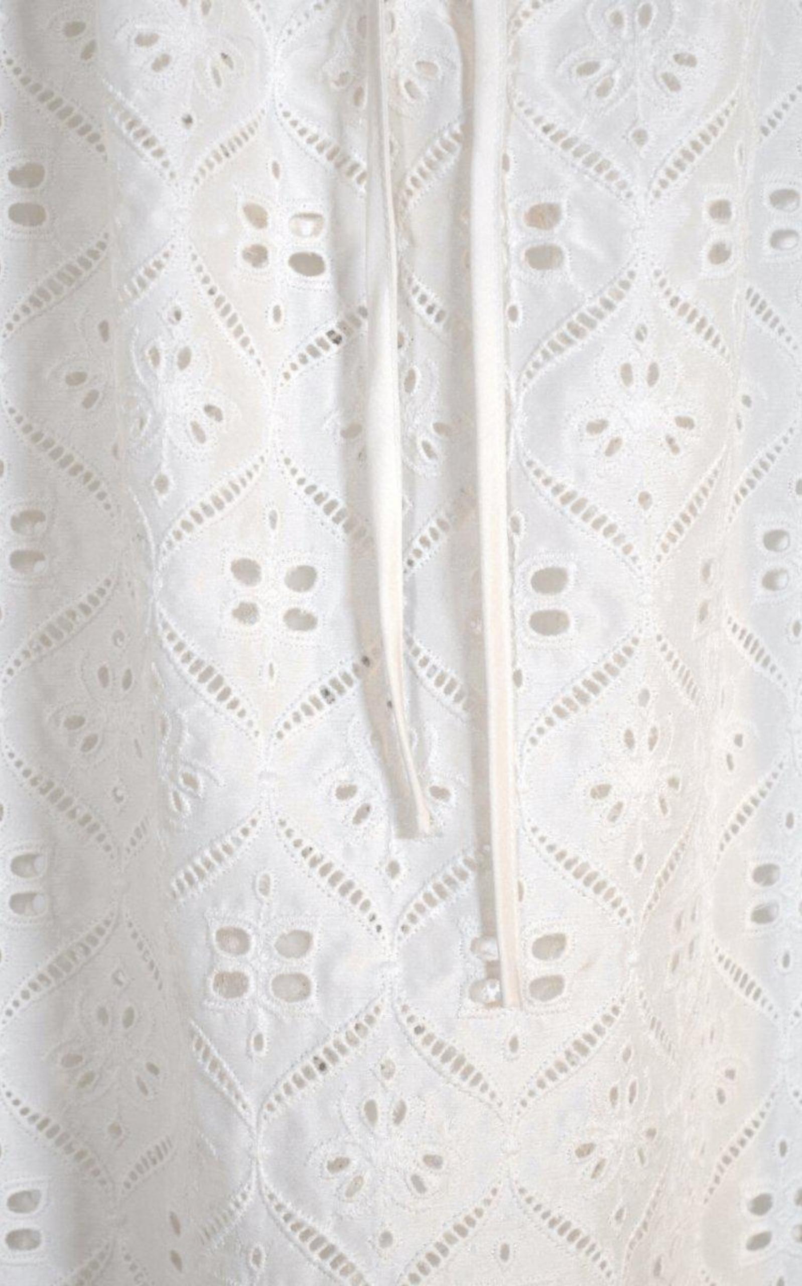 White Cotton Eyelet Top BCBGMAXAZRIA