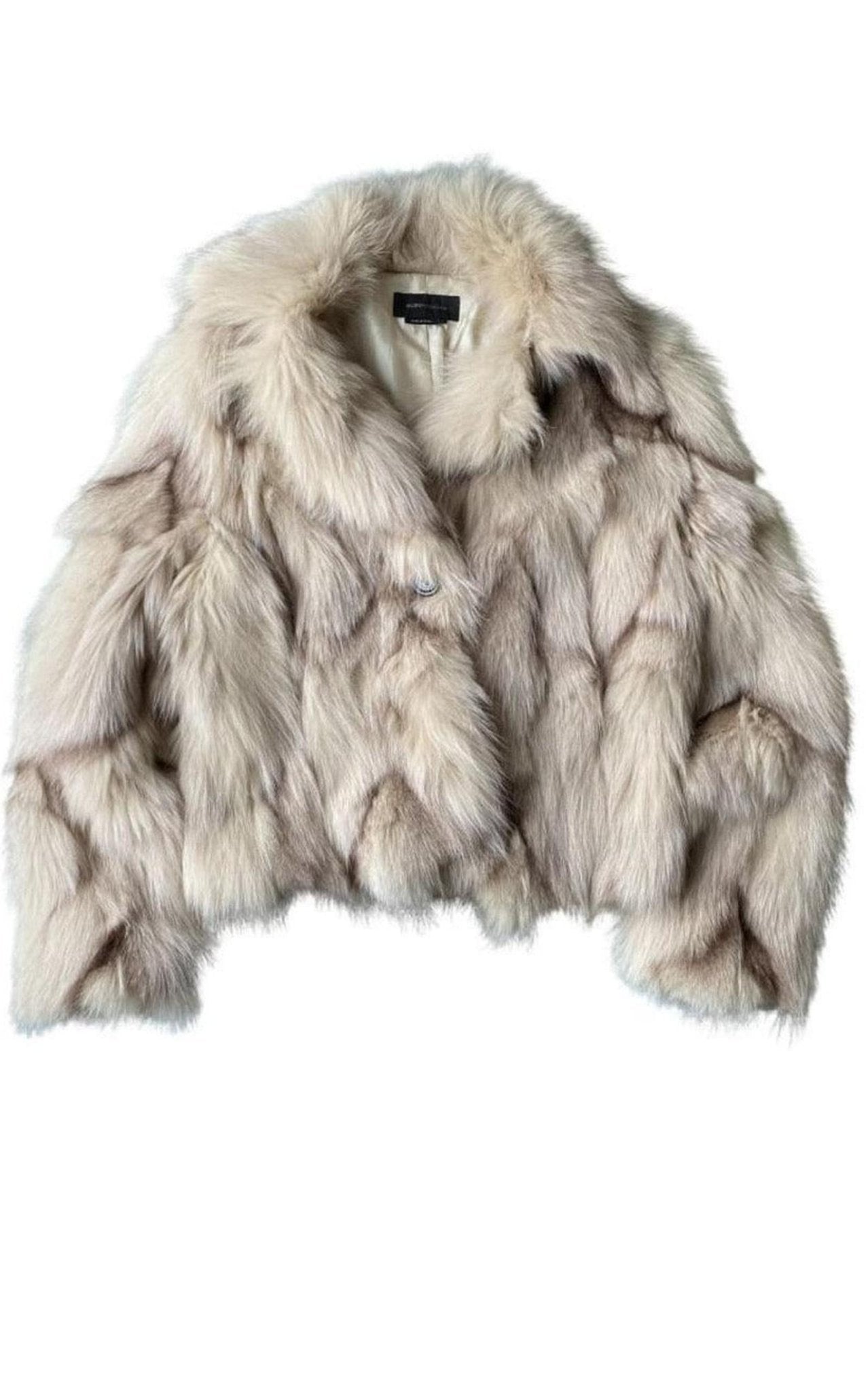 BCBGMAXAZRIA White Fox Coat - Runway Catalog