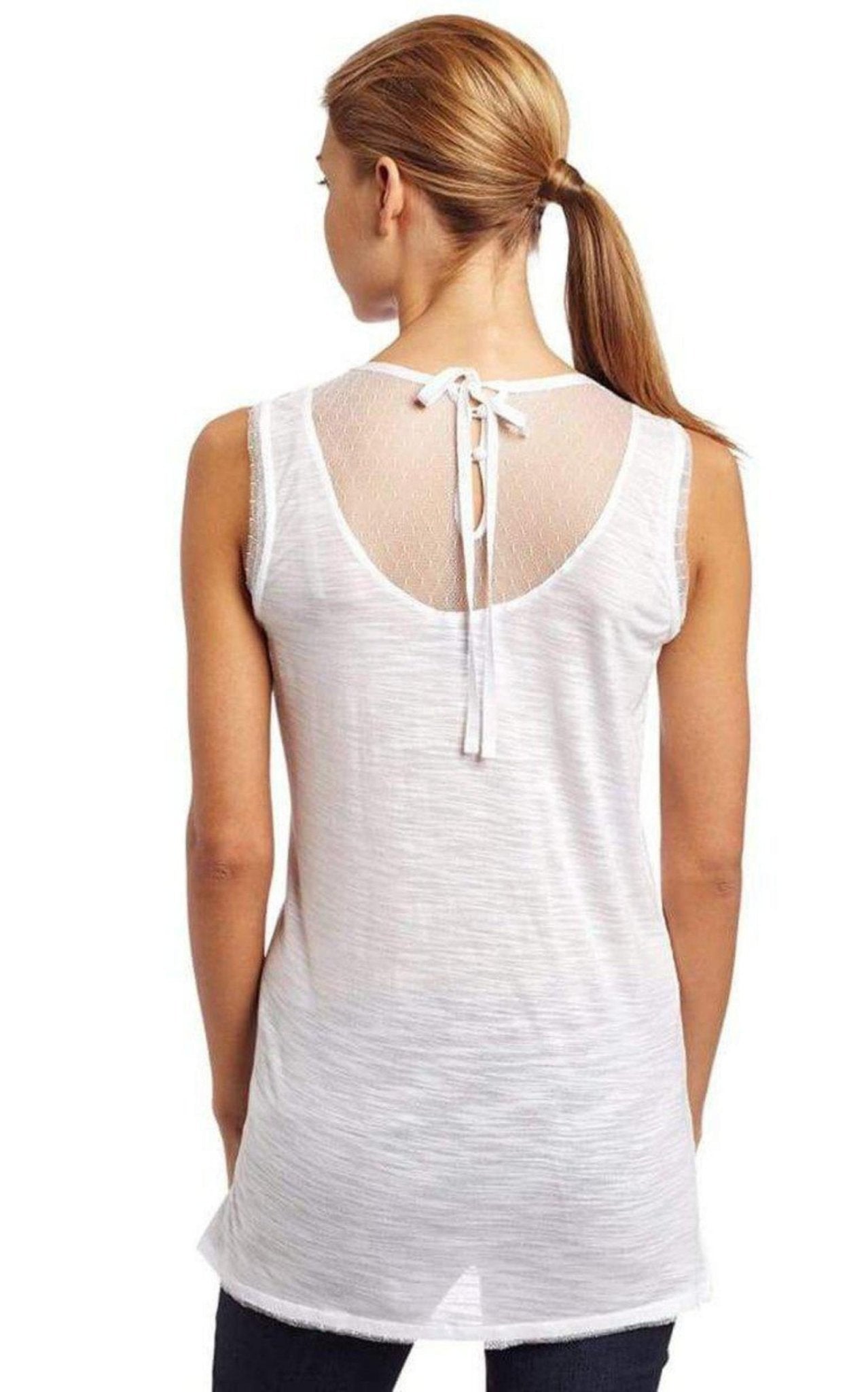 BCBGMAXAZRIA White Neck - embellished Top - Runway Catalog