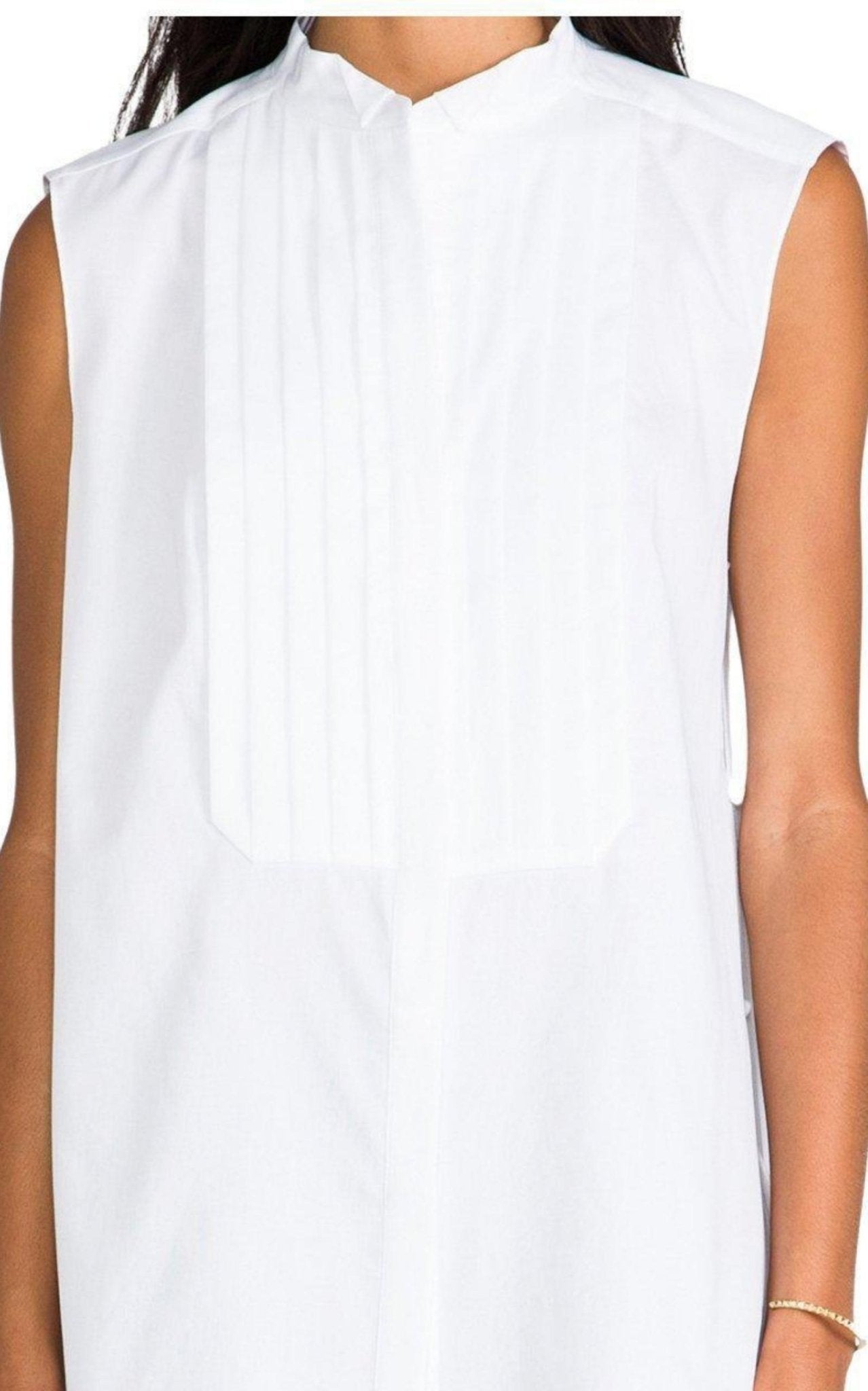 BCBGMAXAZRIA White Silk Callista Top - Runway Catalog