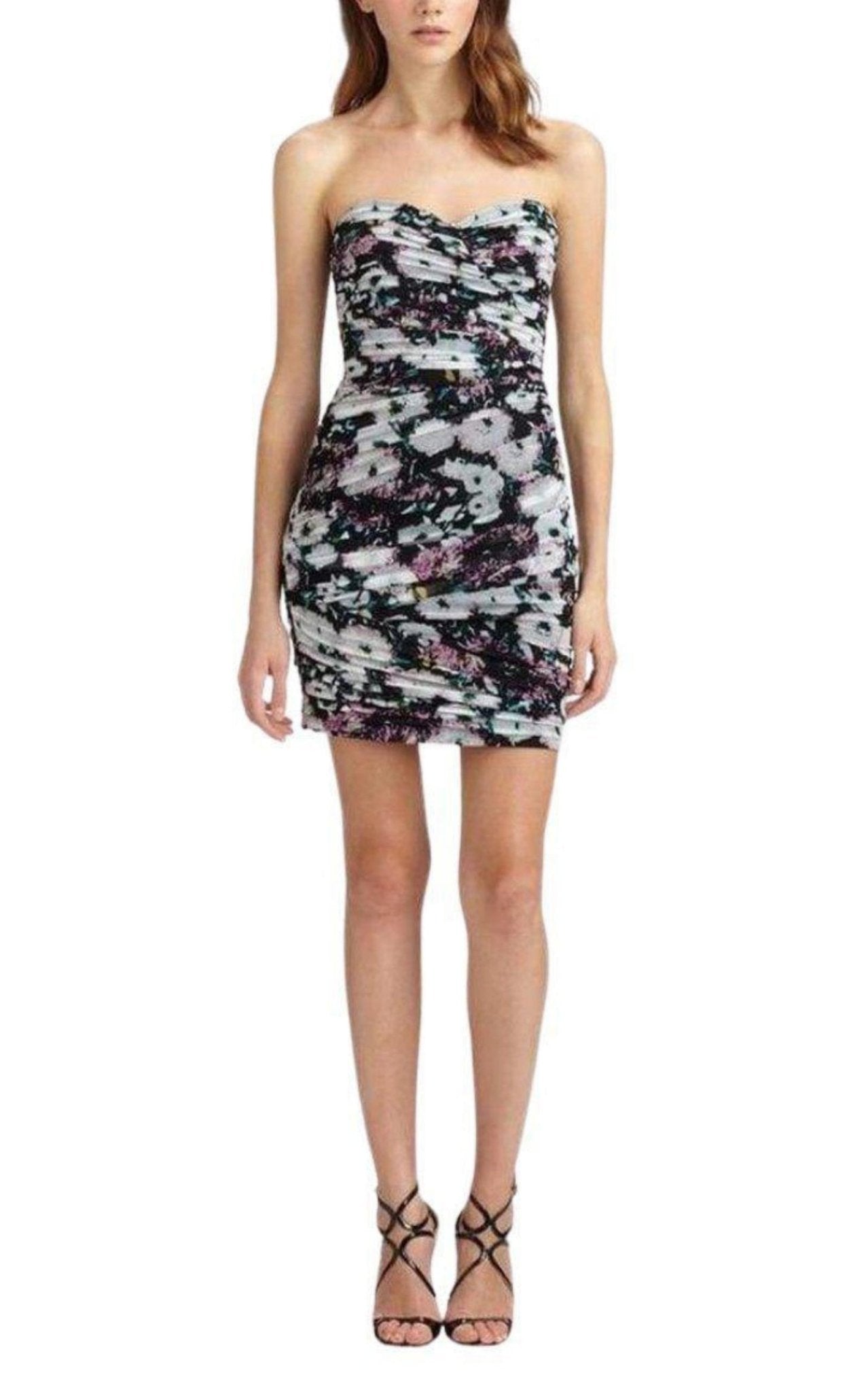 BCBGMAXAZRIA Winnie Strapless Floral Print Dress - Runway Catalog