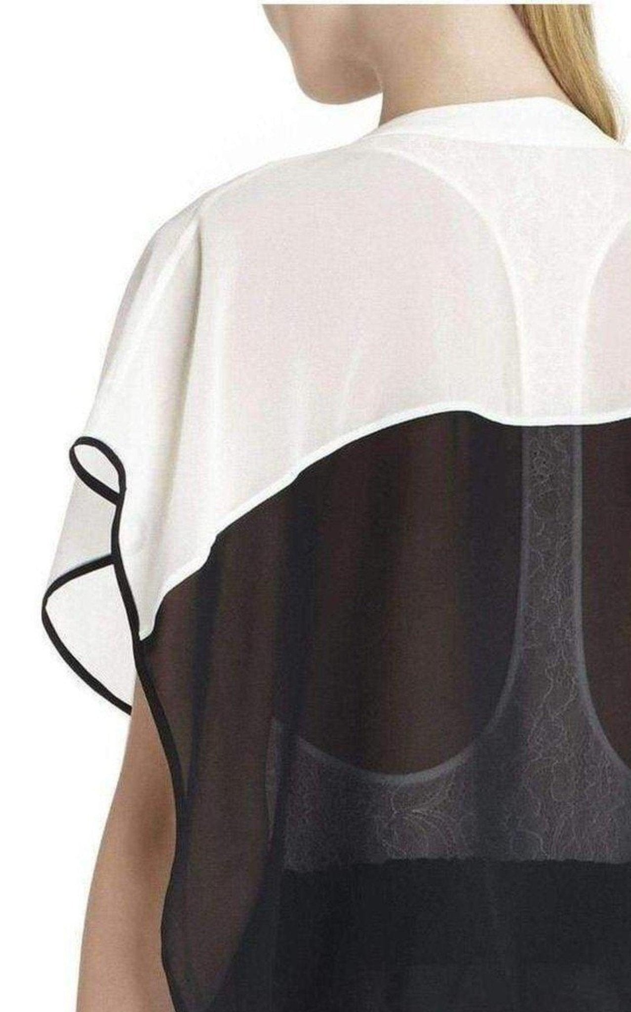 BCBGMAXAZRIA Yvette Talk/Black Silk Dress - Runway Catalog