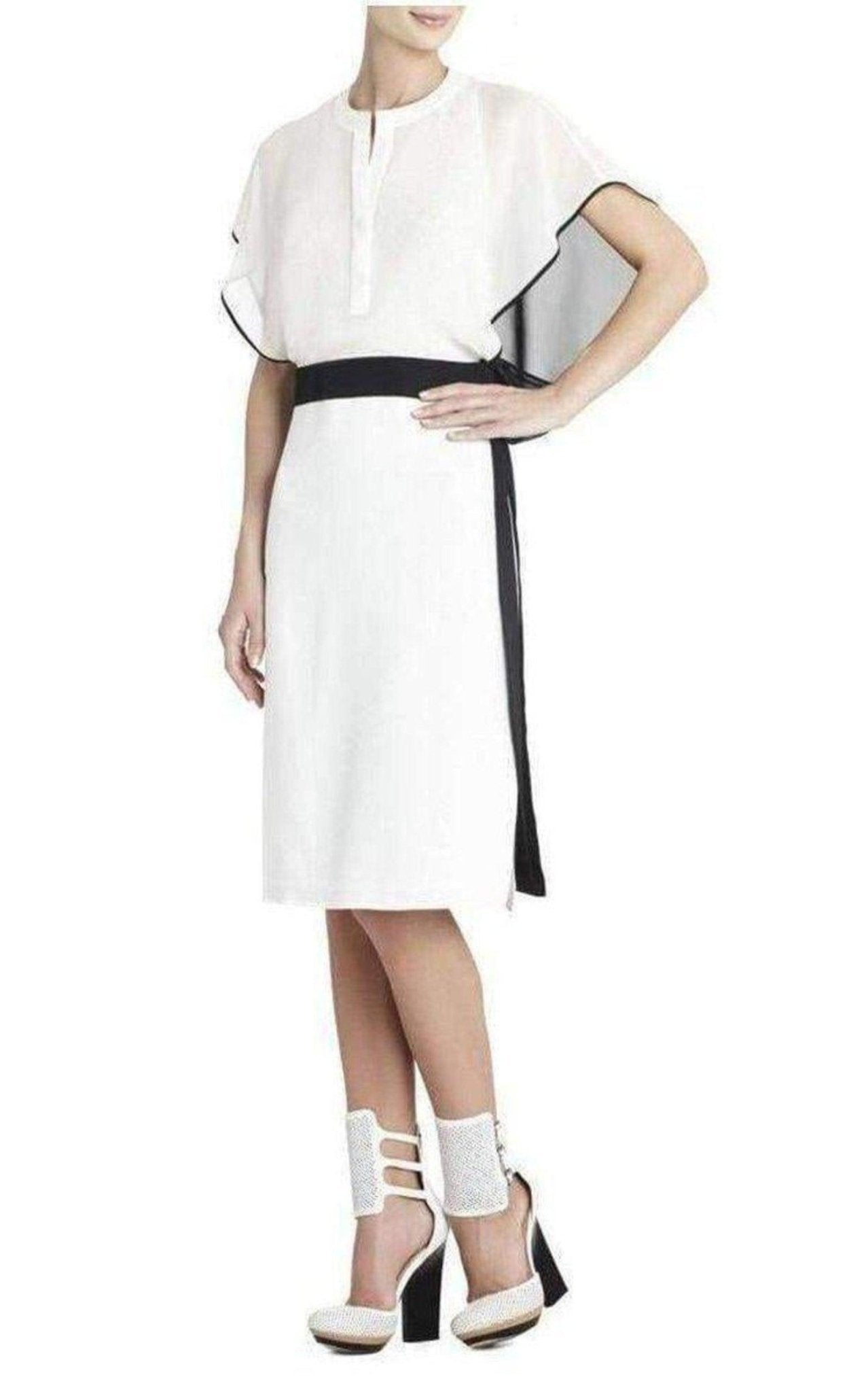 BCBGMAXAZRIA Yvette Talk/Black Silk Dress - Runway Catalog