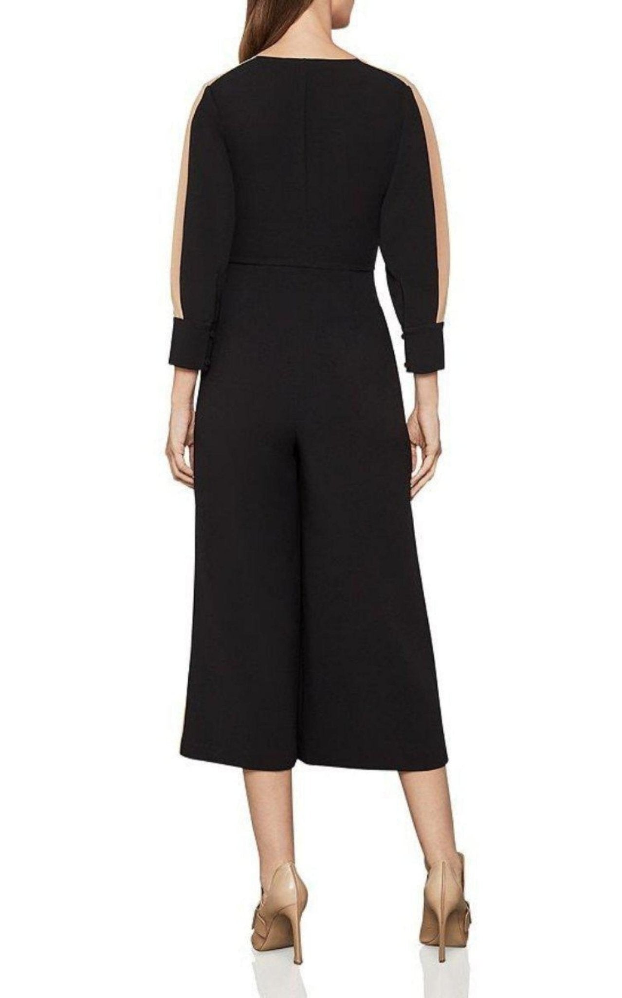 BCBGMAXAZRIA Zip - front Cropped Wide Leg Jumpsuit - Runway Catalog